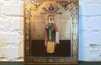 Антикварная икона - Святая великомученица Екатерина